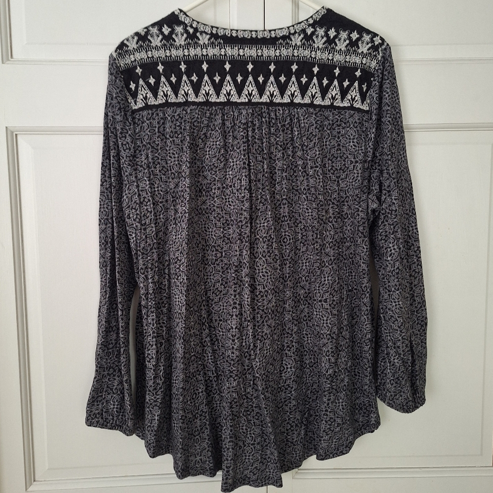 Lucky Brand embroidered bohemian top - Picture 4 of 7